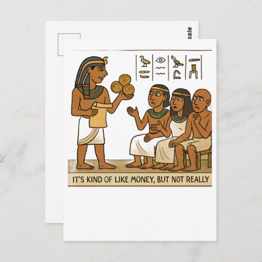 Funny Egyptian Currency Spaß Postcard Postkarte (Vorne/Hinten)