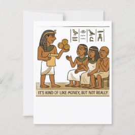 Funny Egyptian Currency Spaß Postcard Postkarte
