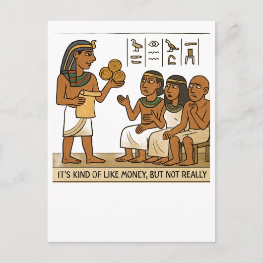 Funny Egyptian Currency Spaß Postcard Postkarte (Vorderseite)