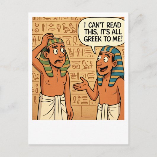 Funny Egyptian Greece Joke Postcard Postkarte (Vorderseite)