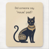 Funny Egyptian Inspiriert Black Cat Mousepad (Vorne)