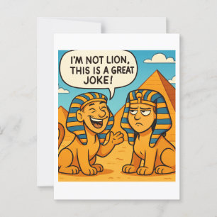 Funny Egyptian Lion Pun   Ich bin keine Löwenkarte Postkarte