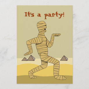 Funny Egyptian Mummy Halloween-Party Einladungen