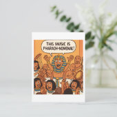 Funny Egyptian Pharaoh | Pharao-nomenal Music Postkarte (Stehend Vorderseite)