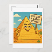 Funny Egyptian Pyramid Joke Postcard Postkarte (Vorne/Hinten)