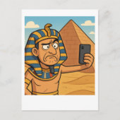 Funny Egyptian Selfie mit Pyramid Postcard Postkarte (Vorderseite)