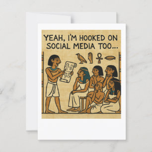 Funny Egyptian Social Media Spaß Postcard Postkarte