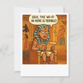 Funny Egyptian Wi-Fi Spaß Postcard Postkarte