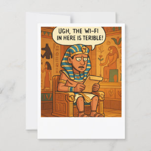 Funny Egyptian Wi-Fi Spaß Postcard Postkarte