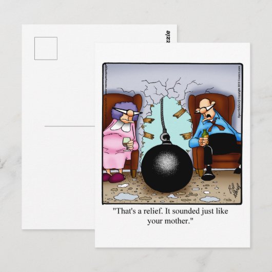 Funny Ehe Spaß Postkarte (Vorne/Hinten)