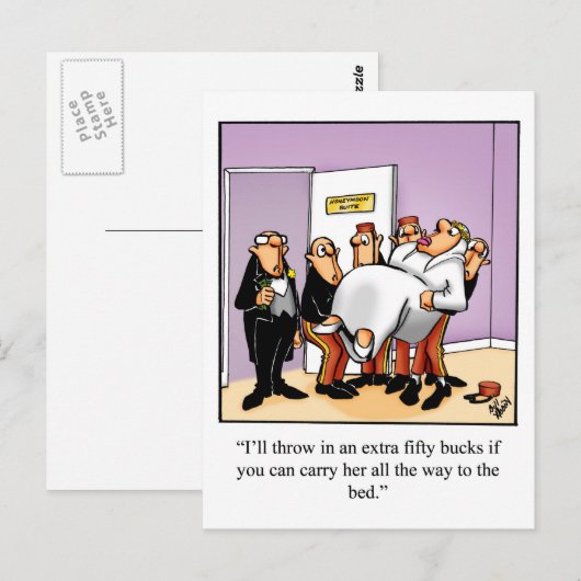 Funny Ehe Spaß Postkarte (Vorne/Hinten)