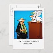 Funny Ehe Spaß Postkarte (Vorne/Hinten)