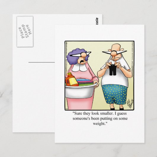 Funny Ehe Spaß Postkarte (Vorne/Hinten)