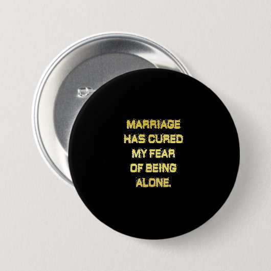 Funny Ehe und Fechtwitz Button (Vorne & Hinten)