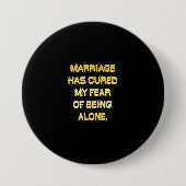 Funny Ehe und Fechtwitz Button (Vorderseite)