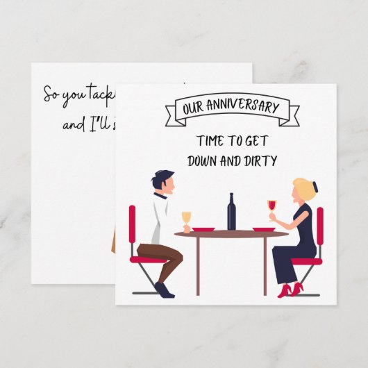 Funny EHEFRAU HUSBAND "Time to Get Down & Dirty" (Vorne/Hinten)