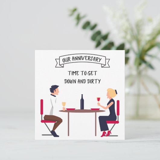 Funny EHEFRAU HUSBAND "Time to Get Down & Dirty" (Stehend Vorderseite)