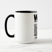 Funny Ehefrau Nutrition Fakten Tasse (Links)