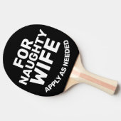 FUNNY EHEFRAU PONG PADDLE TISCHTENNIS SCHLÄGER (Seitenansicht)