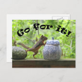 Funny Eichhörnchen Bild ~ Go For It! Postkarte (Vorne/Hinten)