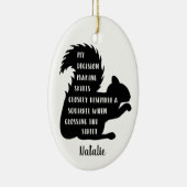 Funny Eichhörnchen Entscheidung Fähigkeiten Keramikornament (Rechts)