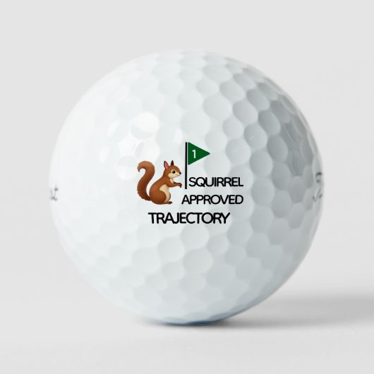 Funny Eichhörnchen genehmigt Golfball (Vorderseite)