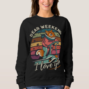 Funny Eichhörnchen Liebe Wochenende I Liebe Sie Sweatshirt