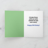 Funny Eichhörnchen mit Handy, das Fotos macht Karte (Innenseite)