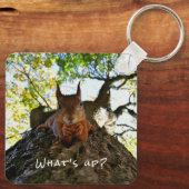 Funny Eichhörnchen Niedlicher Tiere Hallo da Schlüsselanhänger (Rückseite)