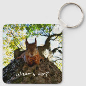 Funny Eichhörnchen Niedlicher Tiere Hallo da Schlüsselanhänger (Rückseite)