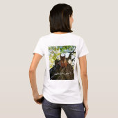 Funny Eichhörnchen Niedlicher Tiere Hallo da T-Shirt (Schwarz voll)