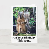 Funny Eichhörnchen Nuts Joke Adult Humor Geburtsta Karte (Vorderseite)