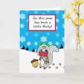 Funny Eichhörnchen Nutty Year, Weihnachten Karte (Gelbe Blume)