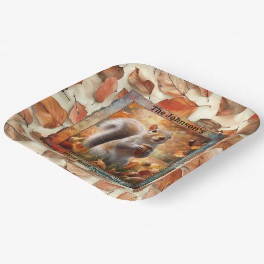 Funny Eichhörnchen Papierplatte Pappteller (Gewinkelt)