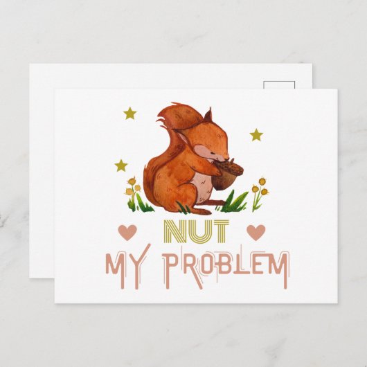 Funny Eichhörnchen Postkarte (Vorne/Hinten)