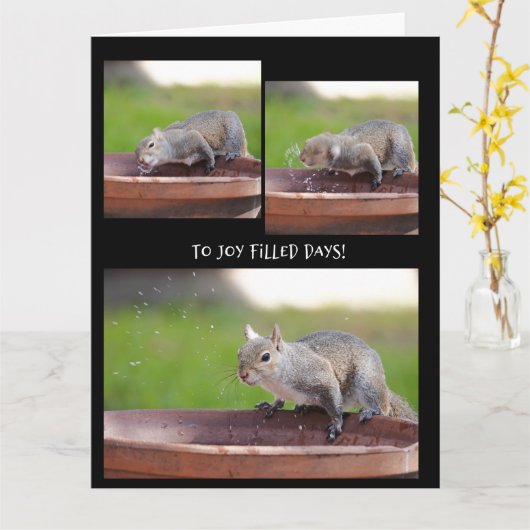 Funny Eichhörnchen Ruhestand von der Gang Karte (Gelbe Blume)