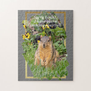 Funny Eichhörnchen Sorry, ich kann nicht zitieren Puzzle