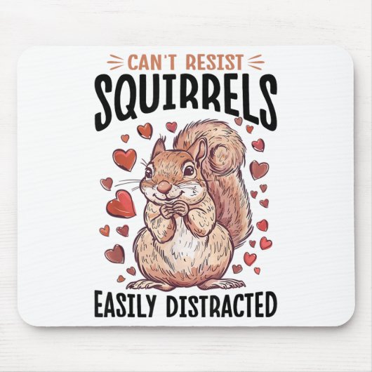 Funny Eichhörnchen Tier kann Easi nicht widerstehe Mousepad (Vorne)