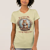 Funny Eichhörnchen trinken Kaffee T-Shirt (Vorderseite)