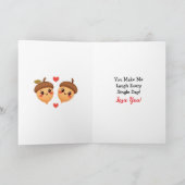 Funny Eichhörnchen Valentine's Day Personalisierte Karte (Innenseite)