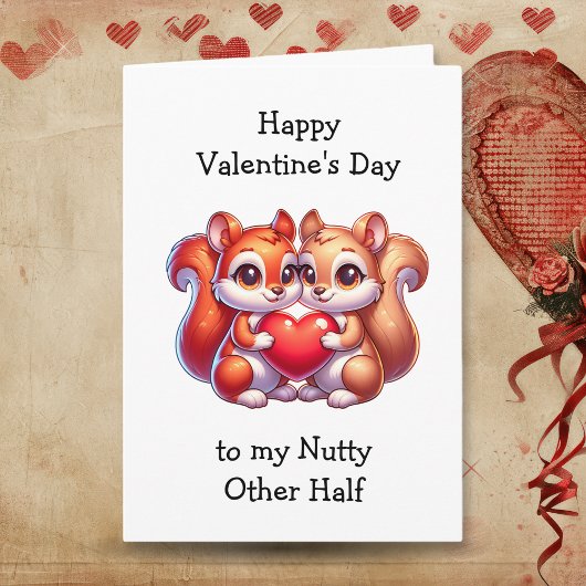Funny Eichhörnchen Valentine's Day Personalisierte Karte