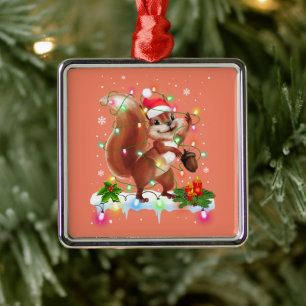 Funny Eichhörnchen Weihnachtsdekorationen Weihnach Ornament Aus Metall