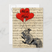 Funny Eichhörnchenwechsel Ankündigungspostkarte (Vorne/Hinten)