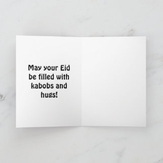 Funny Eid Mubarak Black & White Eid Card Feiertagskarte