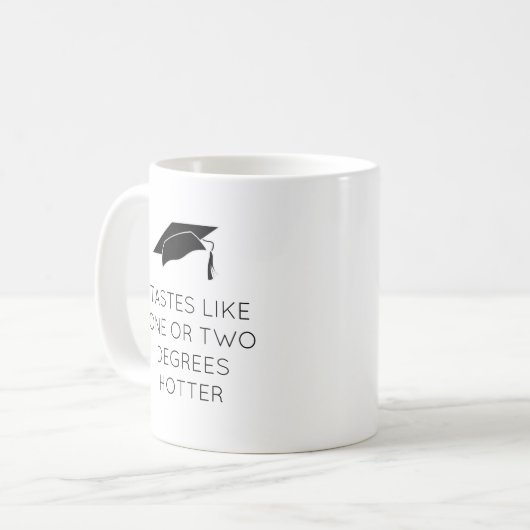 Funny, ein oder zwei Grad heißer Abschluss Kaffeetasse (Vorderseite Links)