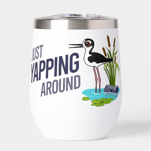 Funny einfach nur um schwarzhalsigen Stilt herumkl (Vorderseite)