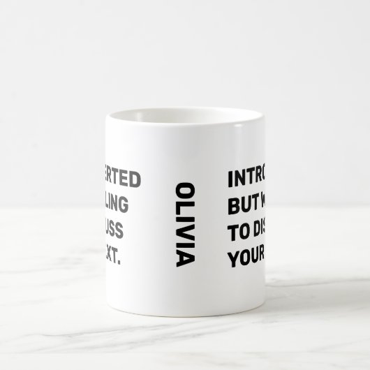 Funny eingeführt, aber willens zu diskutieren kaffeetasse (Mittel)