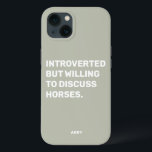 Funny eingeführt, aber willens zu diskutieren Pfer Case-Mate iPhone Hülle<br><div class="desc">Funny Sage Green stellte vor,  aber bereit,  zu diskutieren Pferde Telefongehäuse für Reiter. Dieses lustige Shirt ist auch ein tolles Geschenk für Pferdefreunde. Verwenden Sie das Design-Tool,  um die Farbe des Textes zu ändern,  wenn Sie möchten,  und wählen Sie die Hülle für Ihr Telefonmodell aus dem Menü.</div>