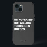 Funny eingeführt, aber willens zu diskutieren Pfer Case-Mate iPhone Hülle<br><div class="desc">Funny Dark Gray eingeführt,  aber willens zu diskutieren Pferde Handy Fall für Reiter. Dieses lustige Shirt ist auch ein tolles Geschenk für Pferdefreunde. Verwenden Sie das Design-Tool,  um die Farbe des Textes zu ändern,  wenn Sie möchten,  und wählen Sie die Hülle für Ihr Telefonmodell aus dem Menü.</div>