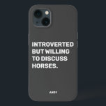 Funny eingeführt, aber willens zu diskutieren Pfer Case-Mate iPhone Hülle<br><div class="desc">Funny Dark Gray eingeführt,  aber willens zu diskutieren Pferde Handy Fall für Reiter. Dieses lustige Shirt ist auch ein tolles Geschenk für Pferdefreunde. Verwenden Sie das Design-Tool,  um die Farbe des Textes zu ändern,  wenn Sie möchten,  und wählen Sie die Hülle für Ihr Telefonmodell aus dem Menü.</div>